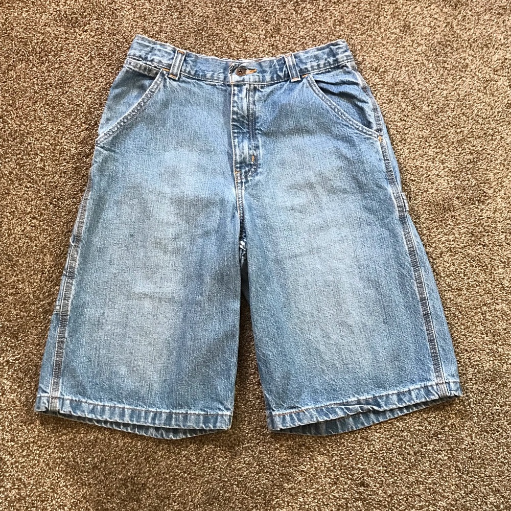 Faded Glory Blue Carpenter Shorts Boys 18 reg